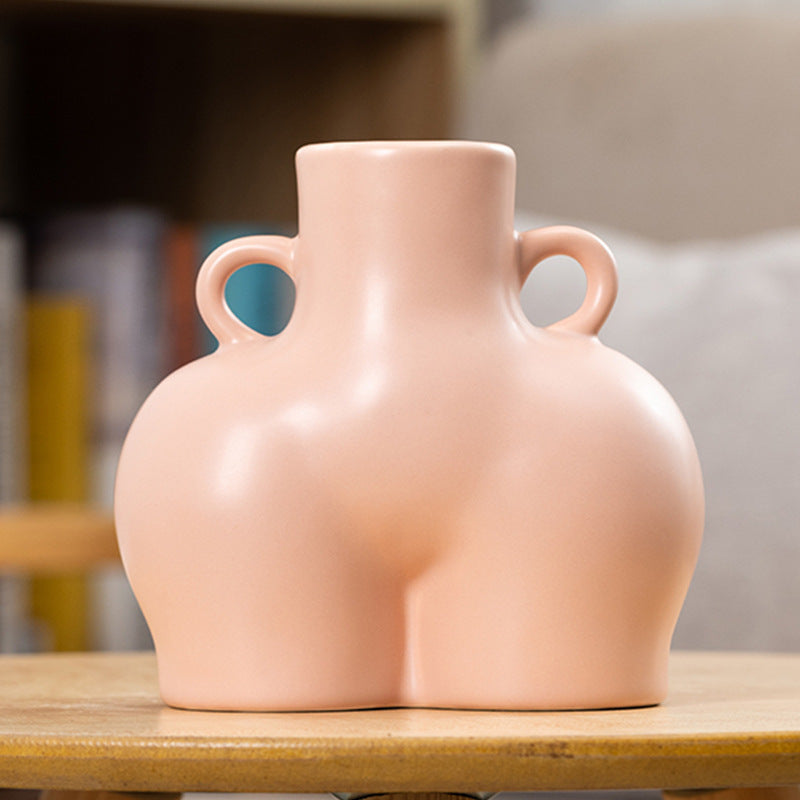 Human Body Art Dry Flower Vase
