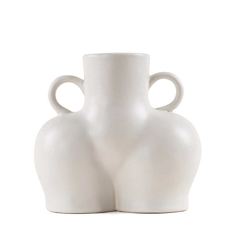Human Body Art Dry Flower Vase