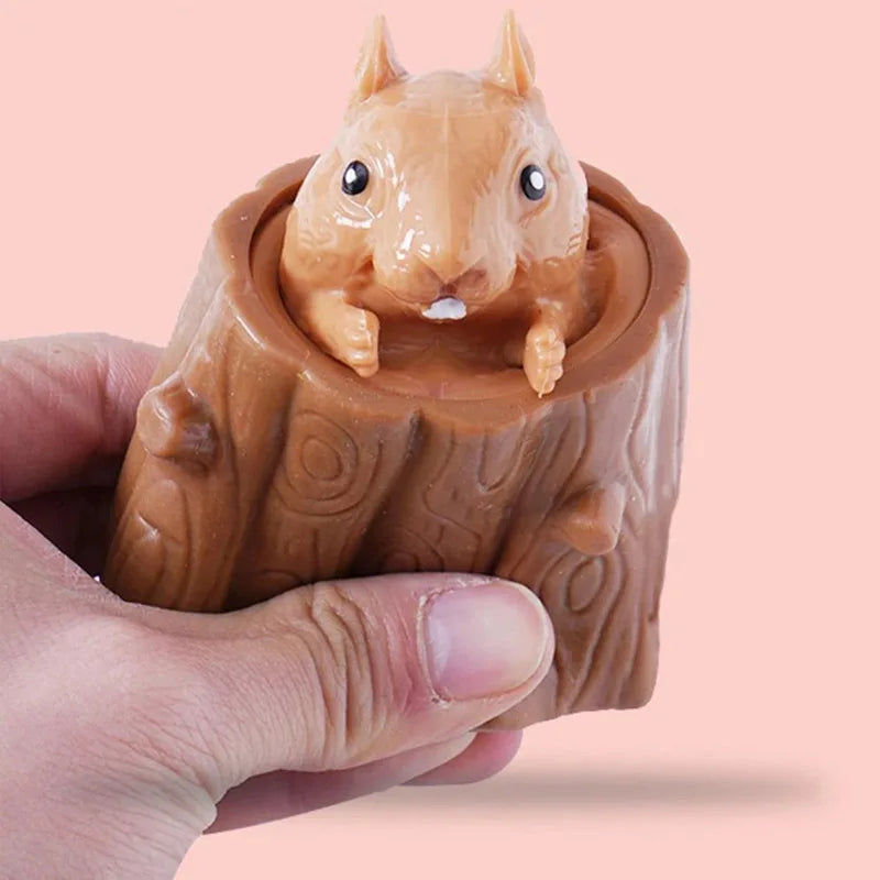 Squeezing Squirrel Cup Toys Cute Things Funny Gifts Stress Relief Decompression ADHD Autism Juguetes Antiestrés Ansiedad