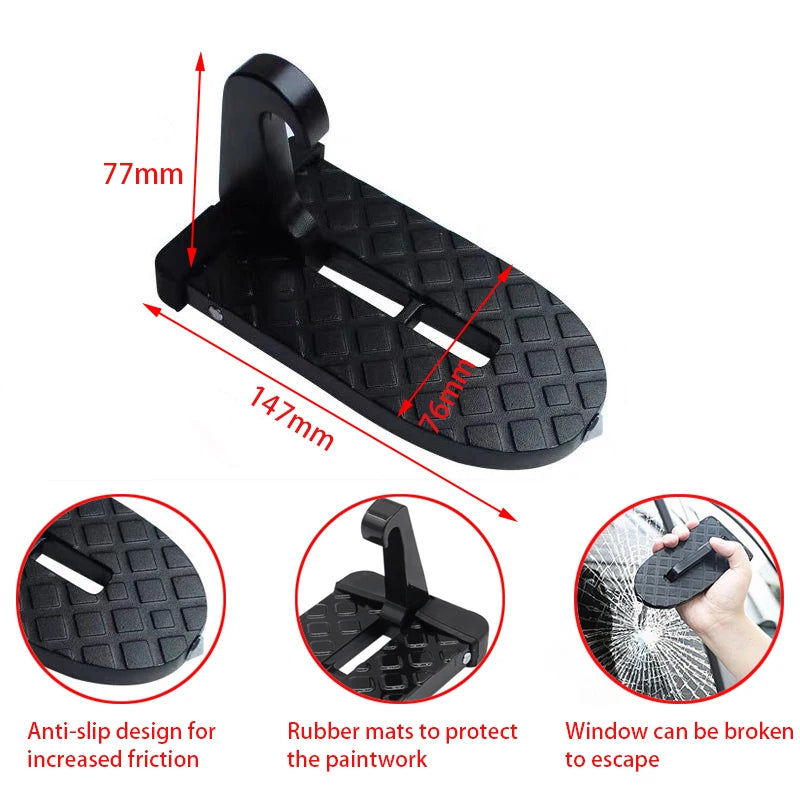 Foldable Car Roof Rack Step Car Door Step Multifunction Universal Latch Hook Foot Pedal Aluminium Alloy Safety Car Accessories