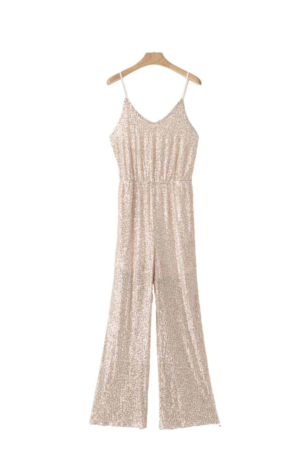 Gold Sequins High Waist Wide Leg Jumpsuit