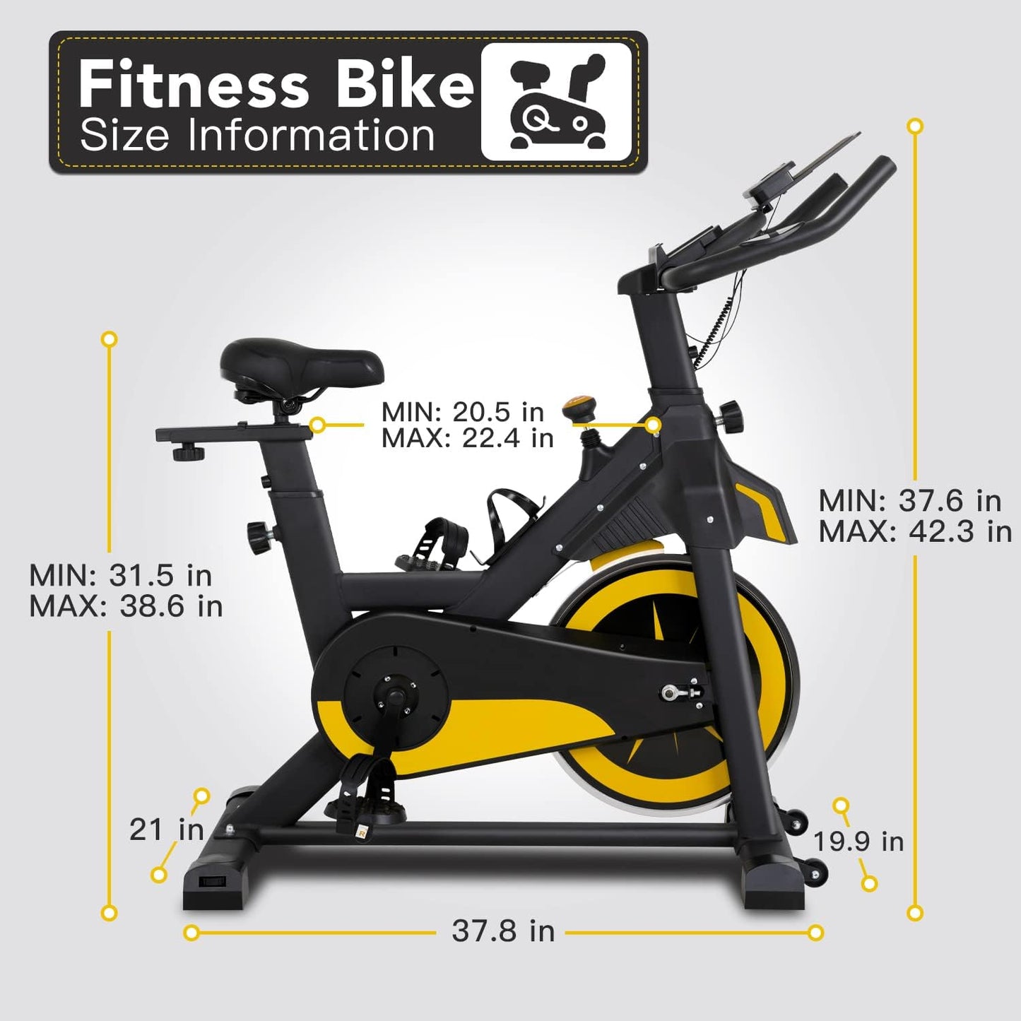 Exercise Bike Indoor Cycling Bike Stationary,Fitness Training Bike with Comfortable Seat Cushion,Lcd Monitor Workout Bike