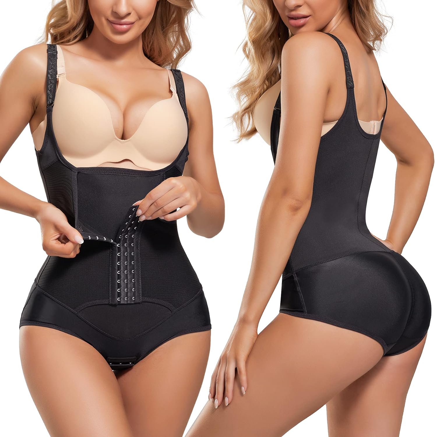 Waist Trainer for Women Shapewear Bodysuits Firm Body Shaper Butt Lifter Tummy Control Corset Slimming Girdles