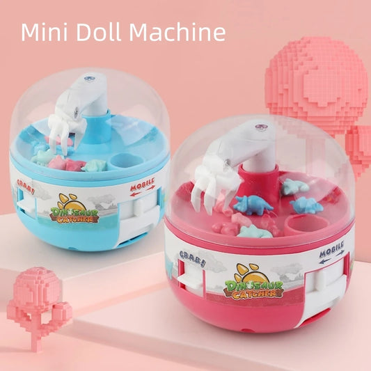 Mini Dinosaur Gashapon Toys Doll Machine Kids Operated Play Game Mini Claw Catch Toy Crane Doll Machines Children Birthday Gifts