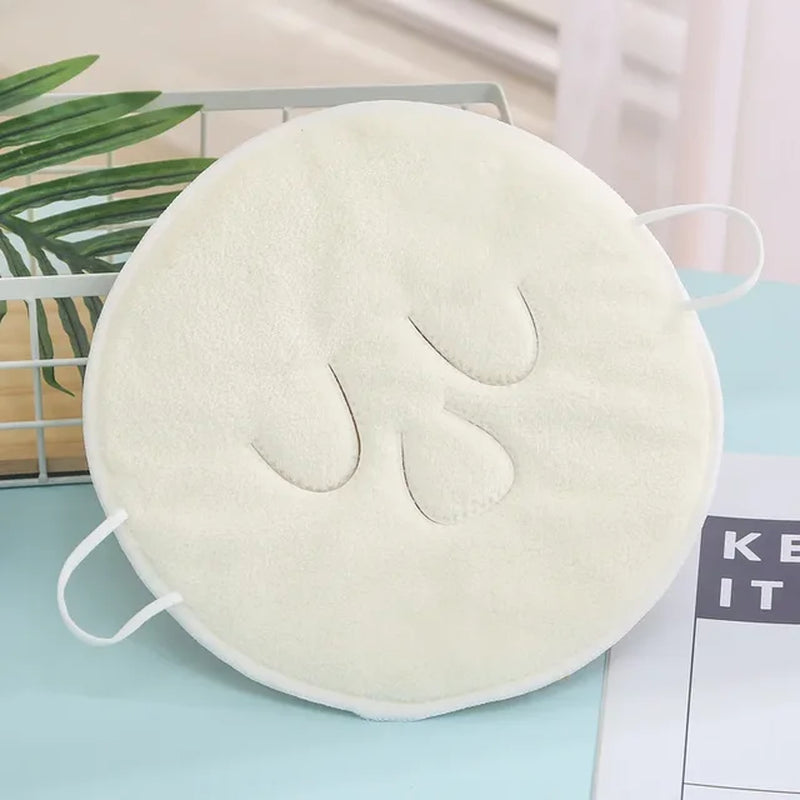 Face -Shaped Towel Facial Towel White Moisturizing and Hydrating Beauty Salon and Cold Hot Compress Mask Thickened Face Towel