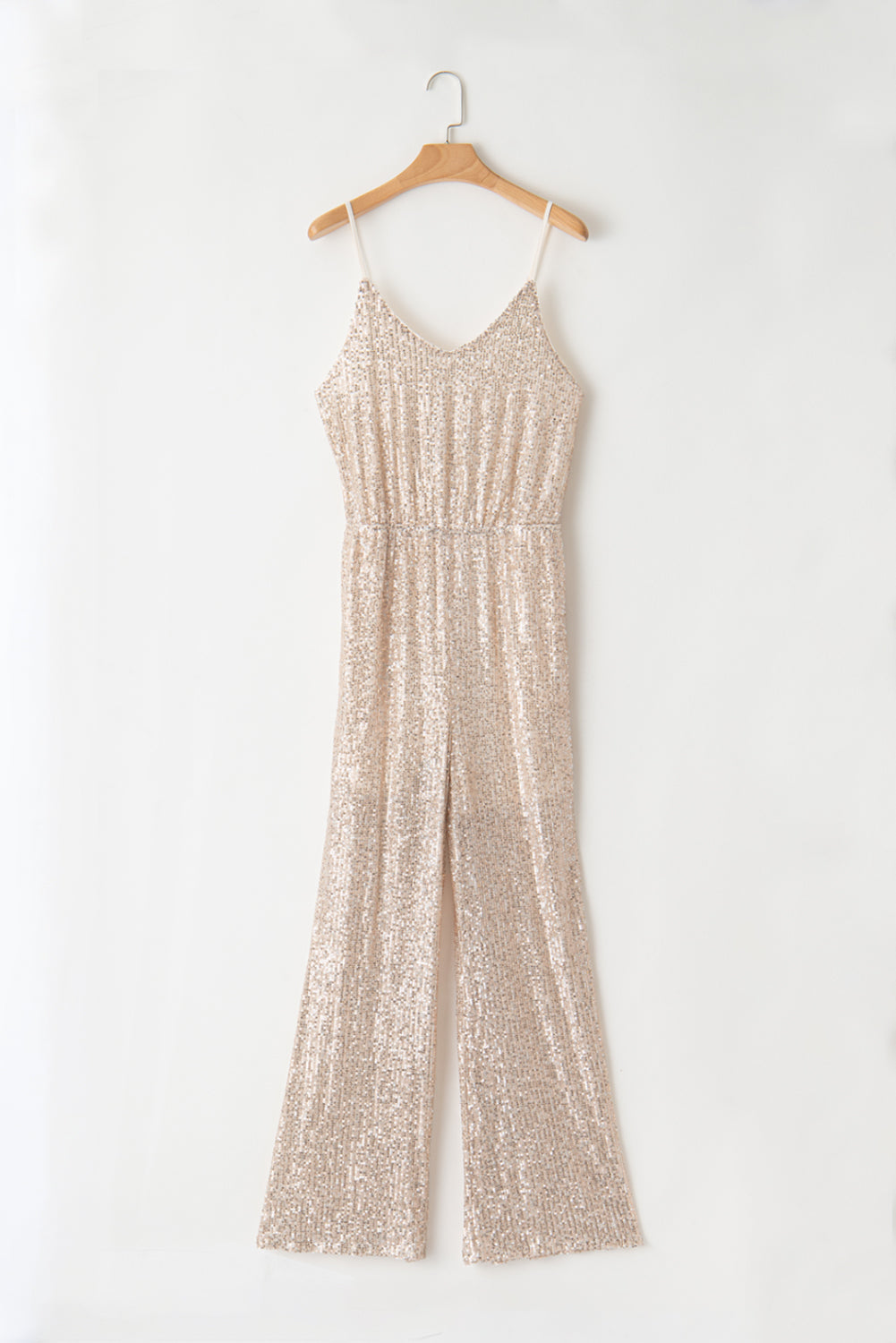 Gold Sequins High Waist Wide Leg Jumpsuit